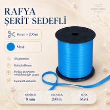 San Rafya Şerit 8mm x 200MM Mavi