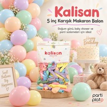 Kalisan 5 Inç Makaron Karışık Renk Lateks Balon 100’LÜ – 12,7 cm Mini Pastel Parti ve Balon Zinciri Balonu