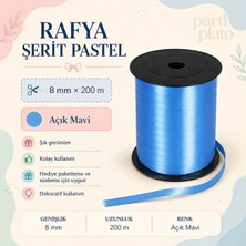 San Rafya Şerit Pastel 8mm x 200MM Açık Mavi