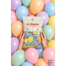 Kalisan 12 Inç Makaron Karışık Renk Lateks Balon – Pastel Renkli Parti Doğum Günü ve Organizasyon Balonu