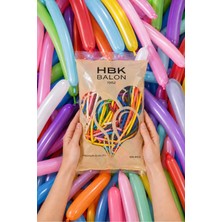 Hbk Balon 260'LIK Sosis Balon 100 Adet Modelleme Balonu Figür Yapımı Için Esnek Lateks Balon
