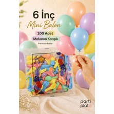 Hbk Balon Karışık Renk Makaron Mini Balon 100 Adet 6 Inç Pastel Doğum Günü Parti Balon Zinciri Süsü