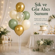 Era Balon 7’li Balon Standı Seti 70 Cm, Masaüstü Balon Tutucu Çubuk Aparatı, Doğum Günü Nişan Düğün Parti Süsleme