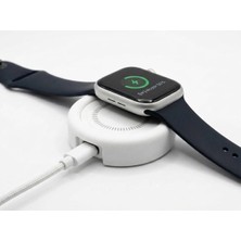 Store Apple Watch Için Kablosuz Şarj Cihazı – 2.5W Usb-C Girişli ve Metal Gövdeli Mini Şarj Adaptörü Tüm Watch Serileri (Series 1-9, Se, Ultra)