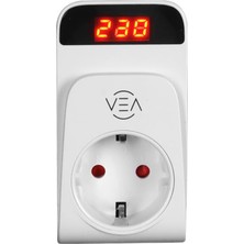 Store Parcbeny 25530 Vea Serisi 15A 3520W Tekli Dijital Göstergeli Akım Korumalı Priz Aşırı Yüksek Gerilim Çocuk Güvenlik Mekanizması Vardır