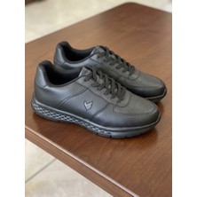 Volis M-26640 Siyah Memory Foam Taban Büyük Numara Erkek Sneaker Ayakkabı (45-48)