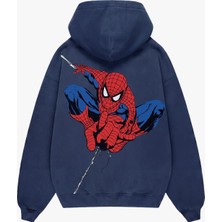 Sekizbiraltı Amazing Baskılı Indigo Oversize Unisex Hoodie