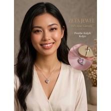 Zeta Jewel 925 Ayar Gümüş Pembe Kalp Kolye-Zarif ve Romantik Tasarım - Özel Hediye Kutulu