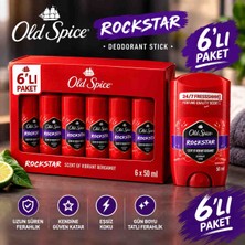 Old Spice Rockstar 50 ml – Bergamot, Elma & Odunsu Koku – 6’lı Paket