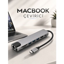 Store Çevirici Dönüştürücü Adaptör Macbook 3 In 1 Type-C To Hdmı USB 3.0