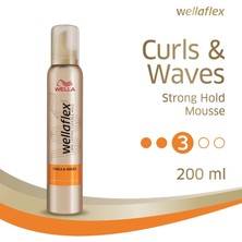 Store Wella Wellaflex Curls & Waves Güçlü Tutuş Saç Köpüğü 200 Mililitre