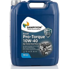 Şampiyon Pro-Torque 10W-40 Excell Ağır Hizmet Dizel Motor Yağı 16 Lt Bd