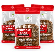 Loi Adult Cat Lamb Kuzulu Kedi Maması 3 x 1 kg