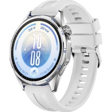 Sneezy Huawei Watch Gt7 46MM Ile Uyumlu Spor Silikon Metal Tokalı Soft Saat Kordonu
