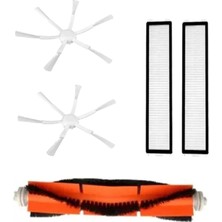 Store Beyaz Dreame Vacuum Mop D9 D9 Max Dreame Bot L10 Dreame L10 Pro 2 Adet 6 Kollu Yan Fırça,1 Adet Ana Fırça,2 Adet Hepa Filtre Yedek Parça Seti Dreame Vacuum Mop D9/D9MAX L10/L10 Pro ile Uyumlu