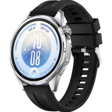 Sneezy Huawei Watch Gt7 46MM Ile Uyumlu Spor Silikon Metal Tokalı Soft Saat Kordonu