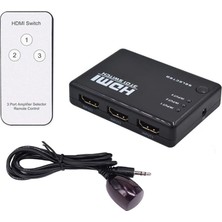 Store CR49 3 Port HDMI Switch Çoklayıcı – Kızılötesi Uzaktan Kumandalı 3 Giriş 1 Çıkış HDMI Anahtarı ve Çoklayıcı Hub, Tv, Monitör & Projeksiyon Uyumlu