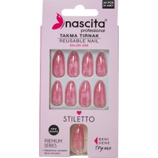 Store Takma Tırnak Pembe Mermer 24'lü