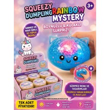 Sepetly Squeezy Dumpling Işıklı Boncuklu Unicorn Squishy Çin Mantısı - Kırmızı Mavi LED Işıklı Sıkma Oyuncağı (Sürpriz Model)