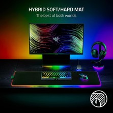Store Strider Chroma - Chroma Rgb ile Hibrit Oyun Mouse Mat (Hibrit Yumuşak/sert Mat, 19 Chroma Rgb Aydınlatma Bölgesi, Kaymaz Taban, Dikişsiz Kenarlar) Siyah