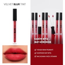 Store Cosmetics Velvet Blur Tint Kadife Bitişli Nemlendirici Mat Ruj - 04 Rust Red - Pembe