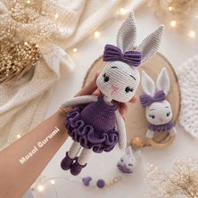 Masal Gurumi Amigurumi Fırfır Tavşan Örgü Oyuncak Uyku Arkadaşı