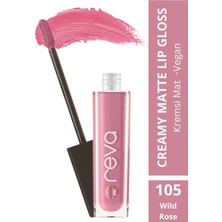 Store Creamy Matte Lip Gloss Wild Rose - Mat Krem Dudak Parlatıcısı - No: 105 - Vegan & Temiz Içerik