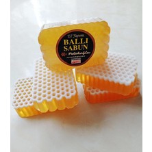 Store (5 Adet) El Yapımı Sırlı Petek Formlu Gerçek Polenli Ballı Doğal Bitkisel Gliserinli Sabun