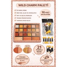 Store Wild Charm 21 Renkli Göz Farı Paleti, 10 Adet Çift Taraflı Aplikatör Seti, Mat ve Işıltılı Far, Yüksek Pigmentasyonlu Profesyonel Makyaj Paleti, Günlük ve Gece Makyajı Için