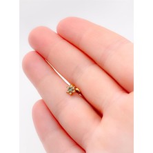 Store Taşlı Papatya Figürlü Kıkırdak Helix Tragus PIERCING(1ADET)
