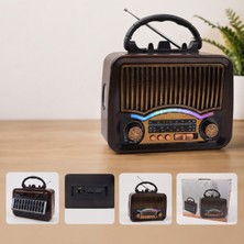 Cngzhn Solar Nostalji Müzik Kutusu - Şarjlı - Fm Radyo - Bluetooth Özellikli - Retro Tasarımlı