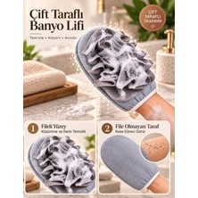 Store Duş Fileli Çift Taraflı Banyo Kesesi Hamam Kesesi Ölü Deri Çıkarıcı Kese Tüm Vücut Kesesi