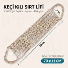 Store Keçi Kılı Sırt Lifi El Örmesi. 70 cm 11 cm Gri