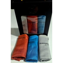 Store Solingen Mikrofiber Temizlik Bezi 3'lü Set Mavi Gri Turuncu 42X68 cm