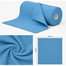 Store 20'li RULO%100 Mikrofiber Temizlik Bezi - 25X32 cm Büyük Ebat, Kopar Kullan Çok Amaçlı Yıkanabilir Pratik Temizlik Havlusu (Mavi, Beyaz, Bej ve Pembe Renk Seçenekleriyle)
