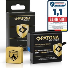 Store Protect AHDBT-801 Batarya 1250 Mah Yedek Batarya Gopro Hero 5 Hero 6 Hero 7 Hero 8 AHDBT801 AABAT001 Aabat 001 601-10197-00 AABAT-001-AS Asst1 CHDHX-501 AABAT-001 ile Uyumlu Ahdbt-5 01