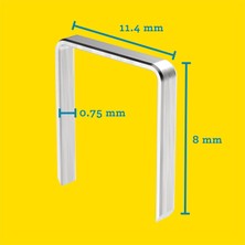 Store Feindrahtklammer Tip 53/8 Mm, 5000 Adet Plastik Tekrar Kapatılabilir, 40303084