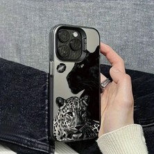 Powerfox Iphone 14 Pro Uyumlu Kaplanlar Baskı Desen Darbe Emici Telefon Kılıfı MK01A