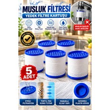 Ceko Armatür Musluk Su Filtresi 5 Adet Yedek Filtre – Tortu, Pas, Kum ve Kireç Tutucu Beyaz