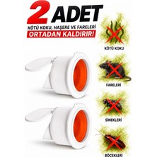 Ceko Armatür 2 Adet Çekvalfli Adaptör Conta Ø50 Koku Önleyici Lavabo Eviye Gideri Haşere Önleyici