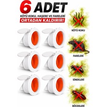 Ceko Armatür 6 Adet Çekvalfli Adaptör Conta Ø50 Koku Önleyici Lavabo Eviye Gideri Haşere Önleyici
