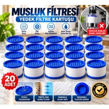 Ceko Armatür Musluk Su Filtresi 20 Adet Yedek Filtre – Tortu, Pas, Kum ve Kireç Tutucu Beyaz
