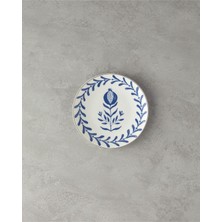 Store Carnival Tulip Bone Porselen Pasta Tabağı 20 cm Lacivert-Beyaz