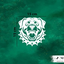 Meristeed Pitbull Sticker - Araç Arka Camı, Kask, Bilgisayar Kasası, Motosiklet, Mağaza Vitrin Dekoru, Dükkan Camları, Düz Yüzey Uyumlu Oto Sticker