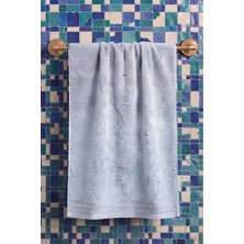 Anılsan Yaz Banyo Havlusu 70x 140 cm - Açık Gri - %100 Pamuk