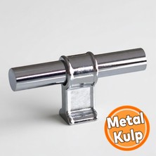 Nzb Metal Düğme Tek Vidalı Çekmece Mutfak Mobilya Dolabı Dolap Kulpu Kulbu Kulpları Krom Renk