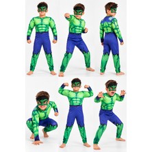 Urban Trend Store Çocuk Hulk Kaslı Kostümü – Maske Hediyeli Kostüm Seti