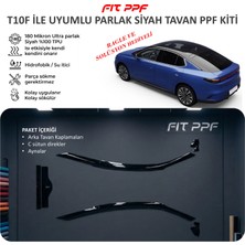 Fit PPF T1OF Ile Uyumlu Hazır Kesim Parlak Siyah Tavan Ppf Kit, 210 Mikron Ppf Tpu, Şeffaf Boya Koruma Filmi