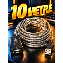 USB Aktif Erkek/dişi High Speed Kablo 10 Metre Chipli Model Ara USB Uzatma Kablosu Extension Kablo