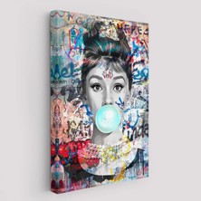 Cepahir Audrey Hepburn Graffiti Pop Art Duvar TABLOSU-6470